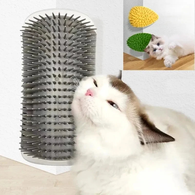 Massage Pet Brush Corner Cat Scrubber Comb Play Cat Toy - VAILEO