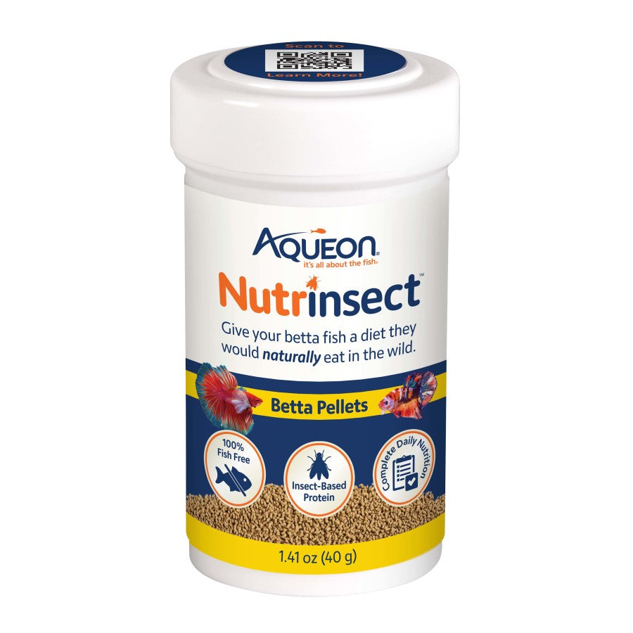 Aqueon Nutrinsect Fish-Free Fish Food Betta Pellets 1ea/1.41 oz