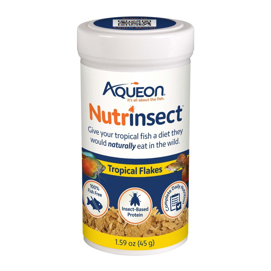 Aqueon Nutrinsect Fish-Free Fish Food Tropical Flakes 1ea/1.59 oz