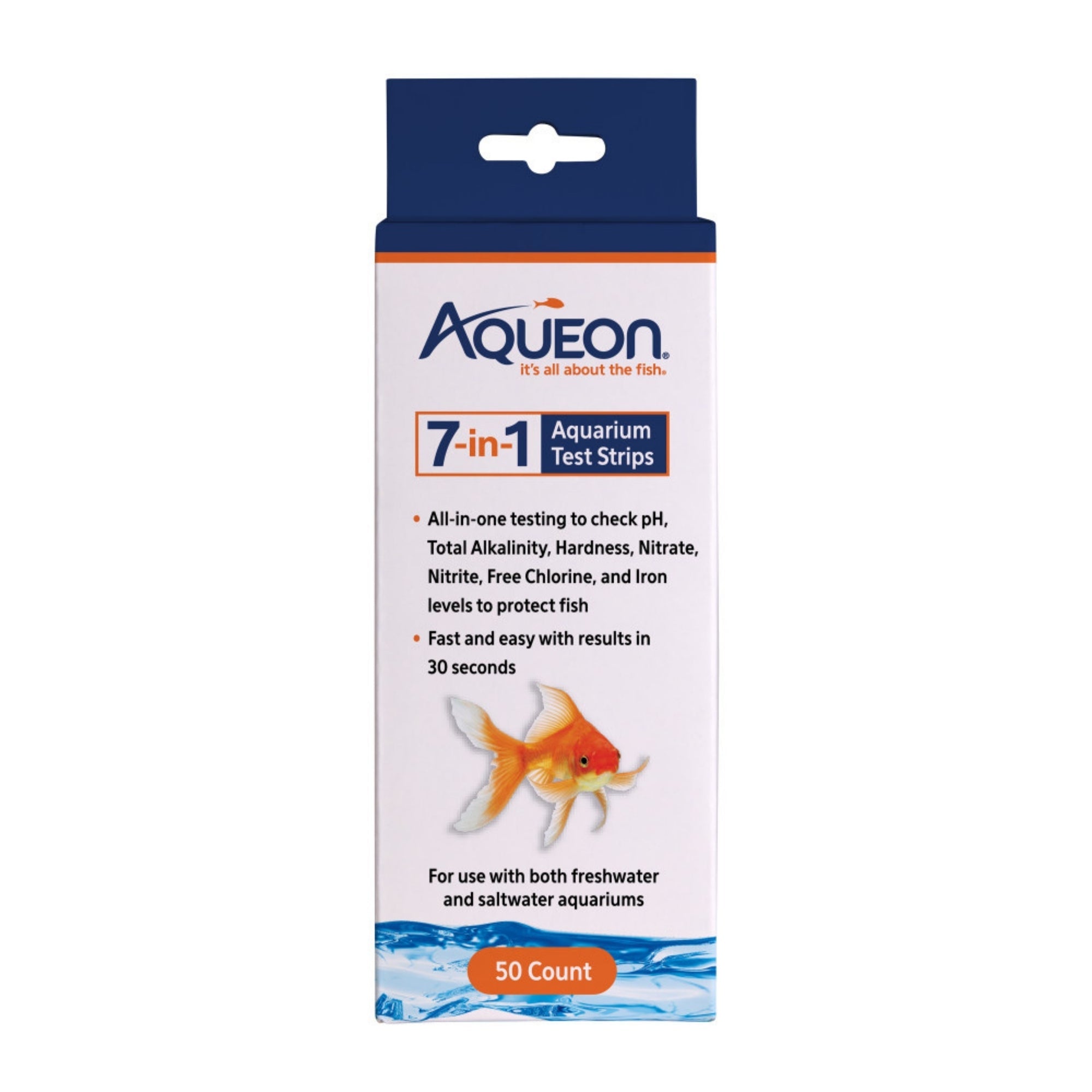 Aqueon 7-in-1 Aquarium Test Strips 1ea/50 ct