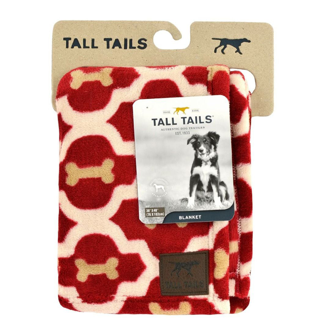 Tall Tails Dog Blanket Red Bone 20X30 - VAILEO