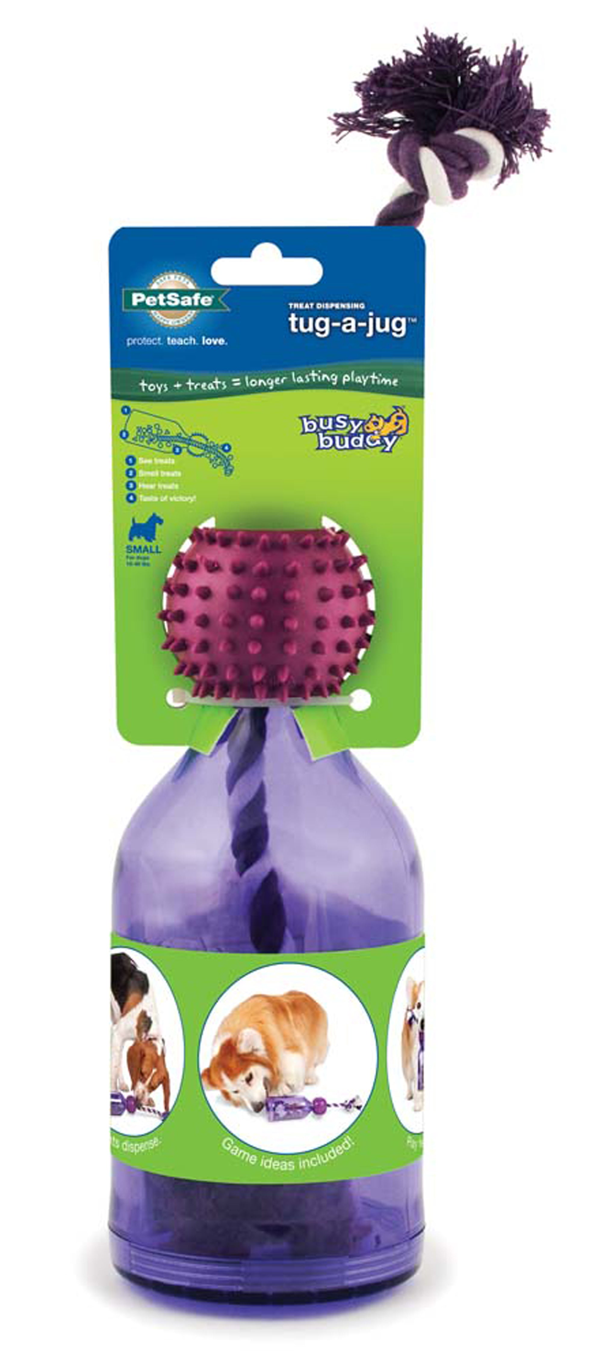 Busy Buddy Tug-a-Jug Dog Toy Purple 1ea/SM