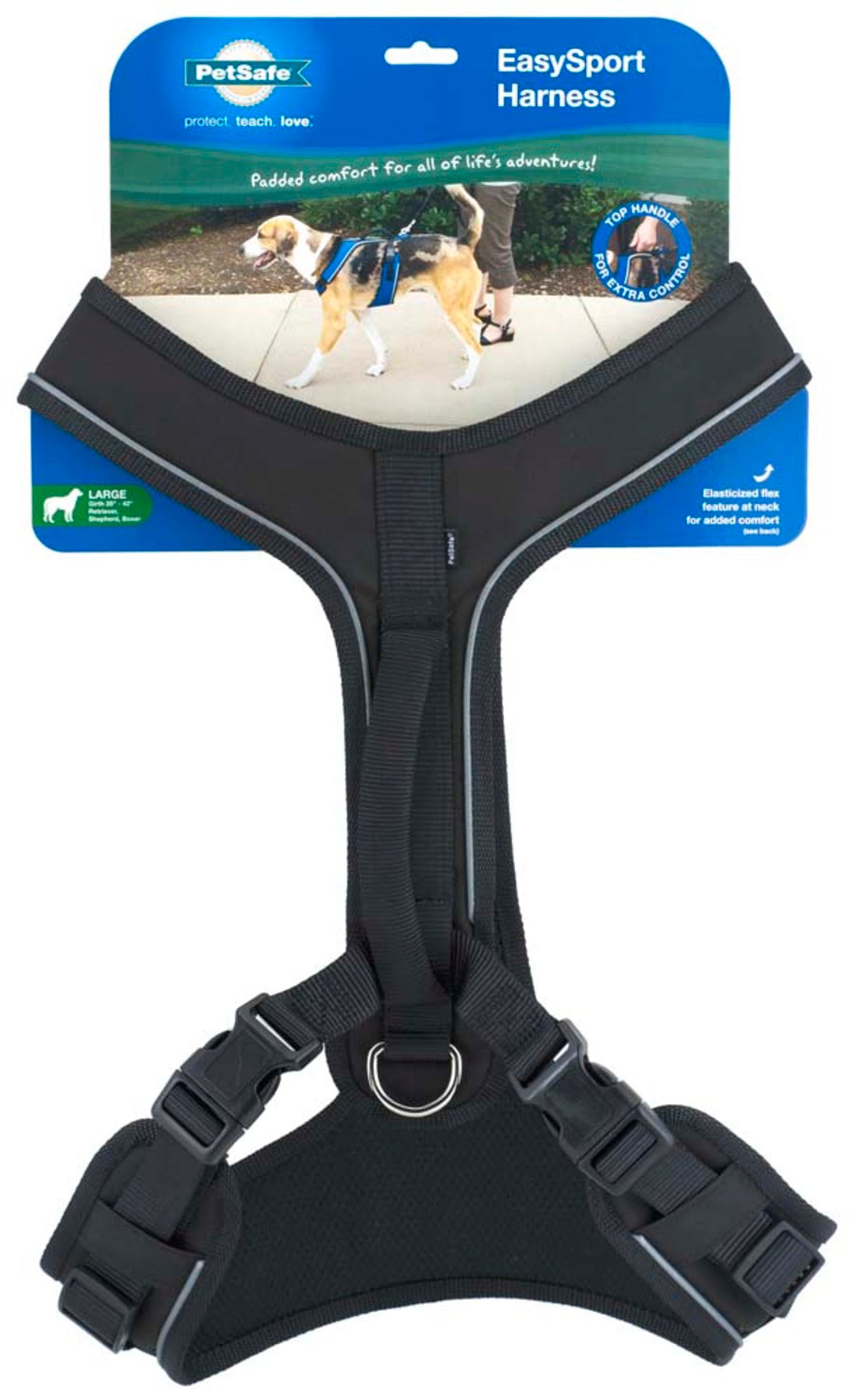 EasySport Comfortable Dog Harness Black 1ea/LG