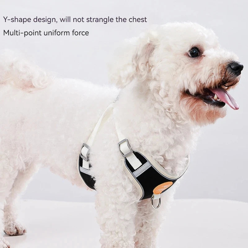 Pet Reflective Pet Chest Strap Suede Breathable Dog Harness - VAILEO