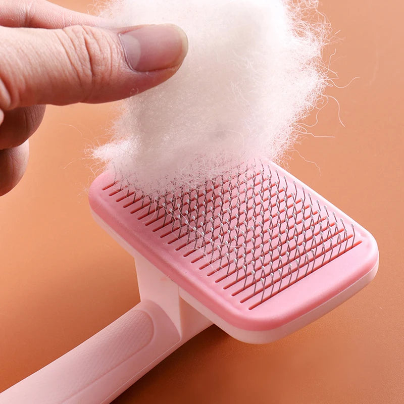 Kimpets Dog Comb Self Cleaning Cat Brush Comb Pet Grooming - VAILEO